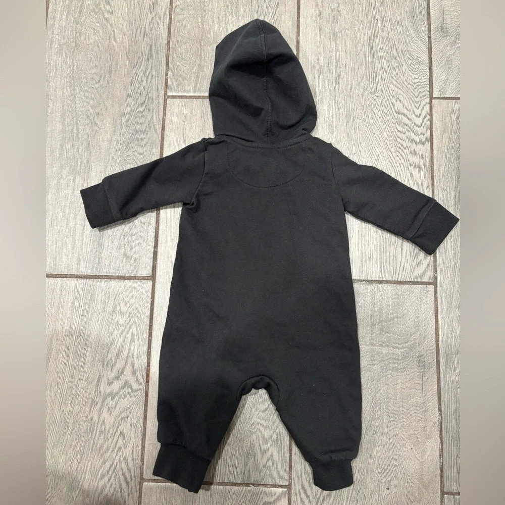 Nike Black Full Zip Baby Hoodie Long Sleeve Onesie Size 3 months